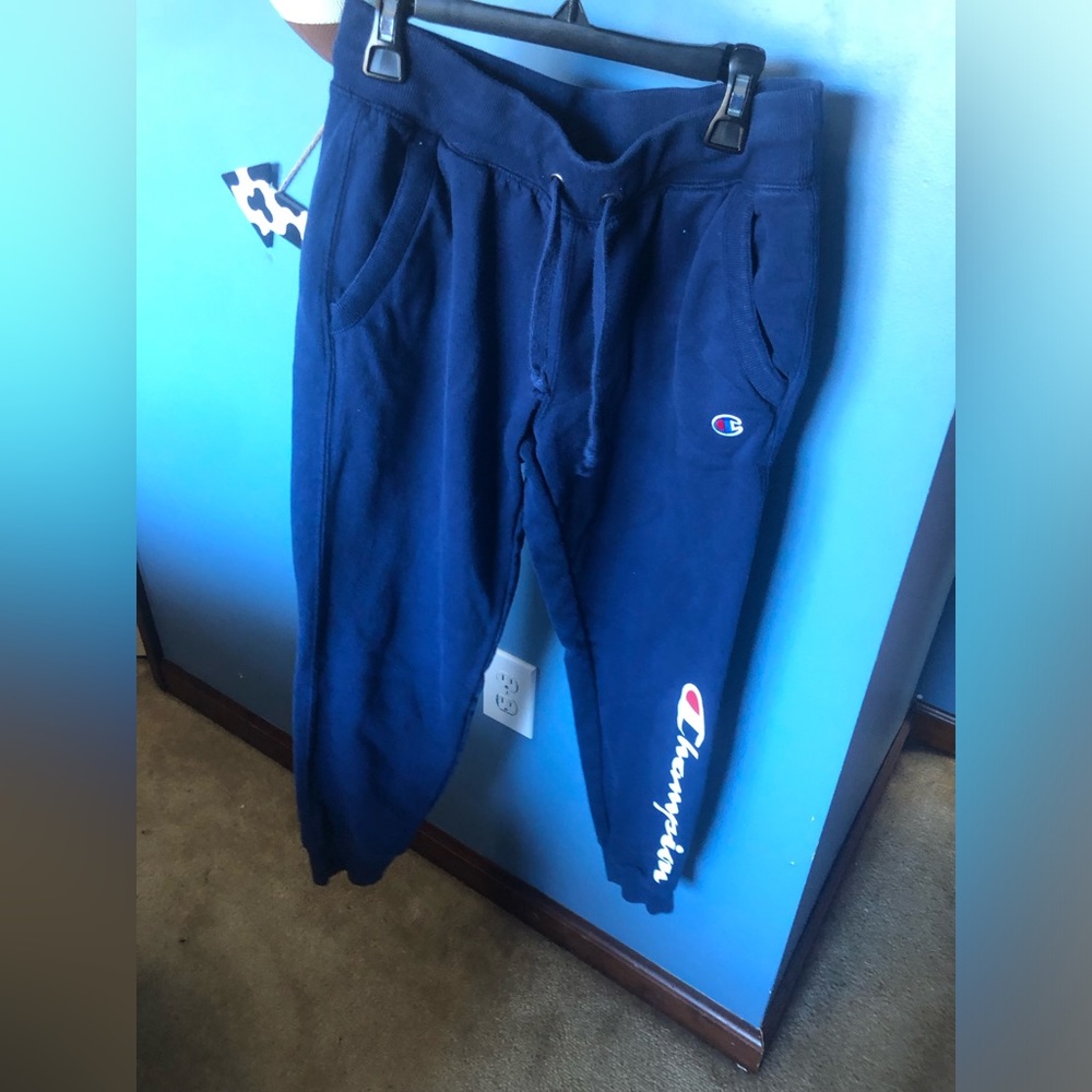 Navy blue champion sweatpants size small